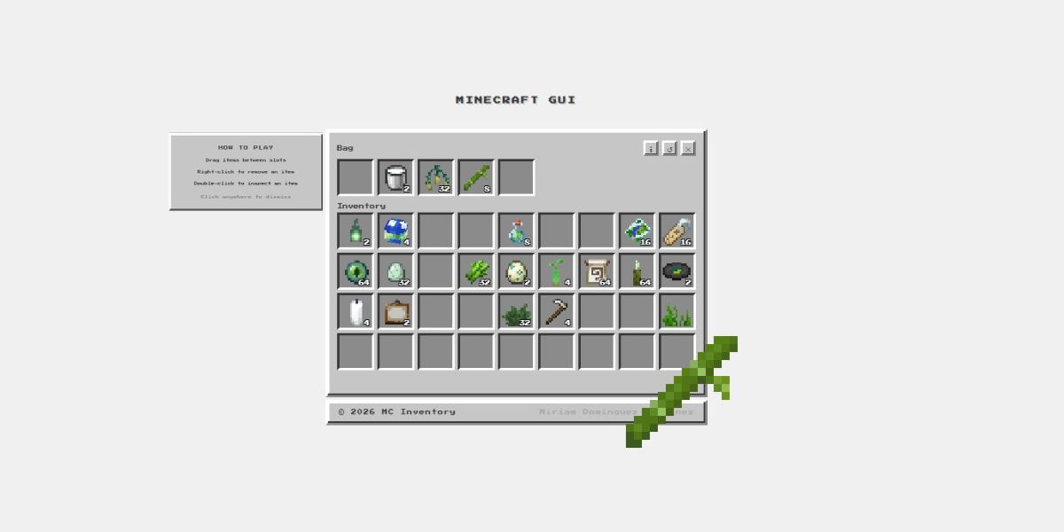 Minecraft GUI project preview